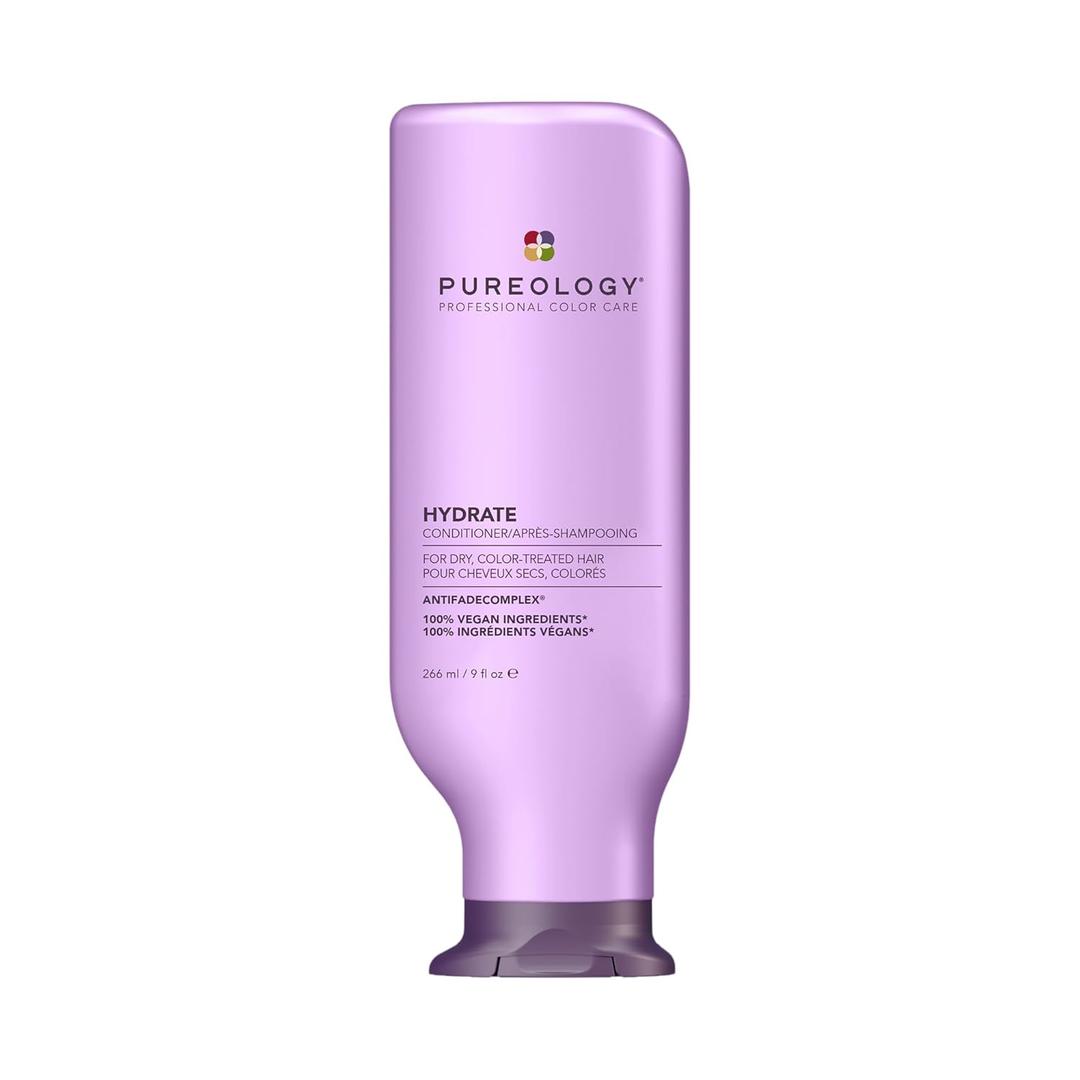 Pureology Hydrate Conditioner - For Dry or Color Treated Hair, Nourishing Conditioner to Restore Moisture and Seal in Hydration, Vegan (9 Fl Oz (Pack of 1)