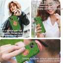 KCJ Compatible with iPhone 15 Case with[2Screen Protectors+1xLens Protector][Ring Stand] Soft Silicone+Hard PC Full Body Protection Phone Shell Durable Rugged Case for iPhone 15 6.1" Avocado