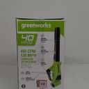 Greenworks 40V (120 MPH / 500 CFM / 75+ Compatible Tools) Cordless Axial Leaf Blower, 2.5Ah Battery and Charger Included