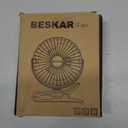 BESKAR USB Clip on Fan, Portable Small Fan with Cord Powered, 3 Speeds Strong Airflow, with Sturdy Clamp, Quiet Personal Desk Fan (Black)