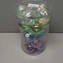 MOONET 25Pcs 2.64in Christmas Decoration Balls Shatterproof Colored Transparent Ball for Festival Wedding Home Party Decors Xmas Tree Hanging