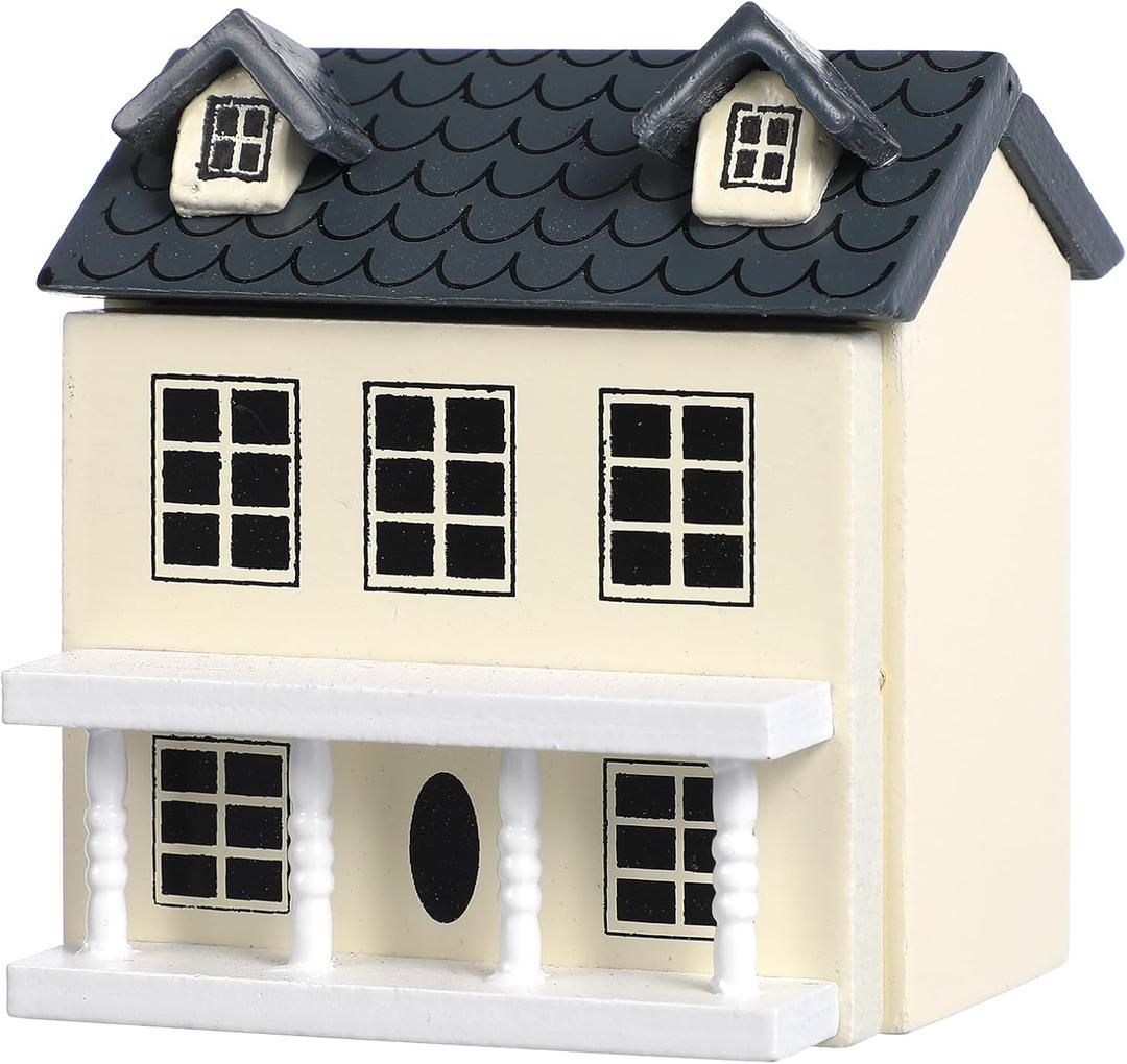 Toyvian Mini DIY Model Wooden Dollhouse kit Christmas Village Houses Toy House House Kit 3D Miniature Dollhouse Kit