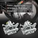 cciyu Rear Left & Right Disc Brake Calipers With Bracket, Size: Rear[18B5493+18B5492]