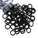WANBY Hair Ties Mini Seamless Black Hair Bands Soft Elastics Ponytail Holders Hair Ties (100 Pcs) (100 Pcs)