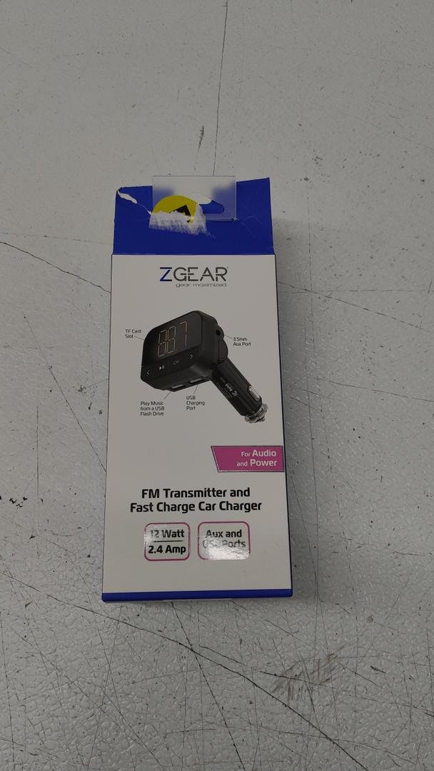 ZGear FM Transmitter and Fast Charging Car Charger 12 watt 2.4 ...