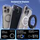 Magnetic Phone Holder for Car Super Magnet, 360Adjustable Portable Foldable Phone Mount for Dashboard/Gym/Mirror/Shower, Compatible with iPhone 16 Pro Max/15/14/13/12 & Android Magsafe Case (Black)