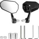 CICMOD Motorcycle Bar End Mirrors 7/8" Handlebar Rear View Side Mirrors Universal Fit for Scooter, ATV, Dirt Bike, Cruiser - 1 Pair