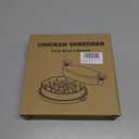 Upgraded Chicken Shredder Tool Twist for Chicken Shredder with Removable Plate, Professional Visible Meat Shredder Machine,Transparent Cover, Ergonomic Handle, Anti-Slip Chicken Grinder