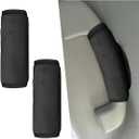 2PCS Car Inside Door Handle Protector - Soft Plush Grab Handle Cover for Auto Inner Door Pull Handles - Universal Anti-Scratch Covers Car Grip Gloves for Most Vehicles (Black)