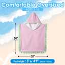 Hooded Towels for Kids, Bath Towel Swim Cover Up for Ages 3-10 Girls Boys Pool Towels Soft Thick 30"x30" Microfiber Poncho TowelPink