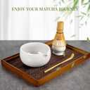 YIBO Matcha Whisk Set White, Matcha Set Kit Includes Ceramic Matcha Bowl, Bamboo Whisk, Scoop, Measuring Spoon & Cup, Chasen Holder, Sifter Tool