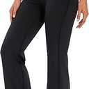 AFITNE Women's Yoga Pants Wide Leg Workout Leggings Flare Casual Lounge Pants with Pockets High Waist and Tummy Control (Large, Black)