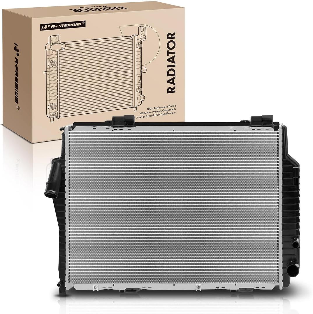 A-Premium Engine Coolant Radiator Assembly with Transmission Oil Cooler Compatible with Mercedes-Benz C43 AMG 1998-2000, SLK32 AMG 2002-2004, SLK320 2001-2004, CLK430, CLK55 AMG & Chrysler Crossfire