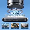 Phone Holders for Your Car,Upgraded Cell Phones Mount for Magsafe, 360 Rotation Dashboard Windshield Holder Magnet for iPhone,Portable Washable N52 Strong Suction Cup Magnetic Phone Stand