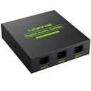 LiNKFOR Digital Optical Audio 1x3 Splitter Digital SPDIF Toslink Optical Fiber Audio Splitter 1 in 3 Out Aluminum Alloy with Optical Cable Support 5.1CH Dolby-AC3 DTS for PS3 Blue-Ray DVD HDTV