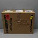 ODK Dresser for Bedroom with 4 Storage Drawers, Small Dresser Chest of Fabric Drawers with Sturdy Steel Frame for Small Space, Wood Top, Black