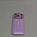 KANGHAR Compatible with iPhone 17 Pro Case 2025, Silicone Stripes Cute Pattern, Wristband Kickstand Camera Protection Soft Slim Cover for Girls Women -Purple