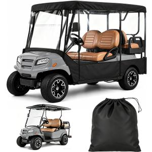 Golf Cart Covers 4 Passenger for Club Car & EZGO Roof 88" Roll-Up Doors