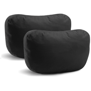 2Pcs Car Neck Pillows for headrests,for Travel Interior Accessories and Suede Support Head Pillows，Balance Neck Pillow Designed to Relieve Neck Pain and Muscle Tension.(Black)