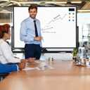 TSJ OFFICE Large Rolling Whiteboard - Dry Erase Magnetic 48 x 32 Inches White Board Height Adjust Double Sides Mobile Portable Easel on Wheels, Dry Erase Board with Stand for Office, Home & Classroom