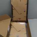 iRahmen 8x12 Picture Frame Set of 4 with High Definition Real Glass, Display 6x8 Pictures with Mat or 8 x 12 Without Mat, Wood Rustic Photo Frames for Tabletop and Wall Mounting (Dark Brown)