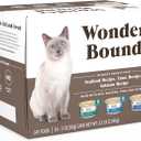 Amazon Brand - Wonder Bound Canned Wet Cat Food Variety Pack (Seafood, Tuna and Salmon Recipes in Gravy), Adult Recipe, 3 Ounce (Pack of 24) (EXP 04/14/28)