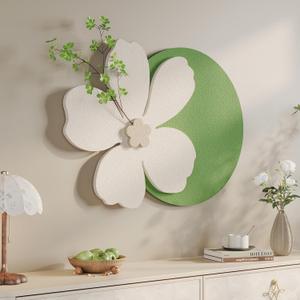 3D Textured Sage Green Minimalist Wall Art Decor, Boho Beige Botanical Floral Artwork for Walls, Cream Sandstone Texture Wall Decor for Living Room, Dining Room, Bedroom, Hallway, Home Office
