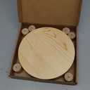 Wood Riser for Decor, 2 Pack Wood Pedestal Stand for Display, Round Wooden Tray for Kitchen Counter, Wooden Pedestal Stand for Plant Pot Indoor