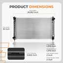 Autoexact Radiator for 2007-2018 Nissan Altima 2.5L, 3.5L, for 2007-2011 Nissan Altima 2.5L FHEV model, Engine Radiator Replacement for 2009-2023 Nissan Maxima 3.5L Aluminum Radiator Assembly