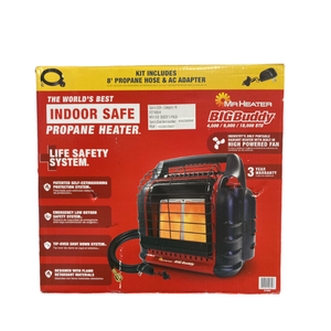 Mr. Heater Propane Space Heater 18,000 BTU Big Buddy Portable Radiant 450 sq ft