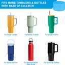 2 x Allwith 2PCS Diamond Silicone Boot for Owala Water Bottle, Anti-Slip Protective Sleeve for Owala Twist,FreeSip and Flip Stainless Steel Water Bottle, BPA-Free, Dishwasher Safe, Accessories (24 Ounces, Deep Blue Flash)