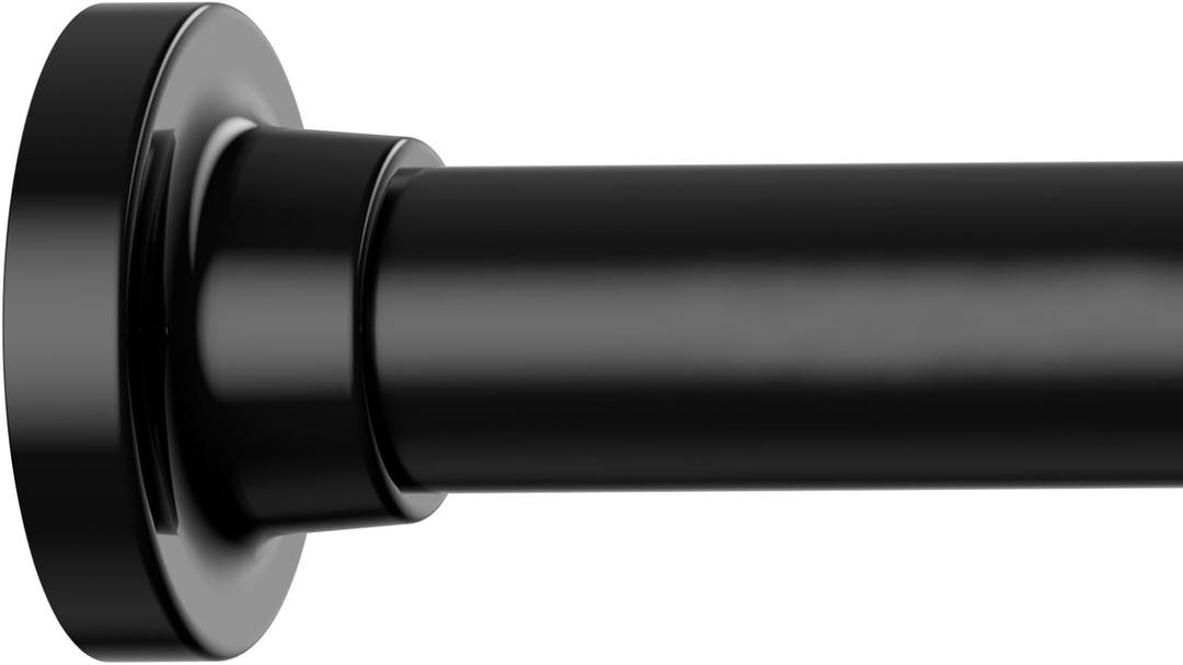 Long Tension Curtain Rod 40-113inch Black Curtain Rods no Drilling