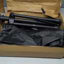 Projector Stand Tripod Adjustable, Laptop Height from 23.5 to 63.5 inches with Gooseneck Phone Holder, Floor for Office, Home, Stage, Studio, DJ Racks Holder Mount, 23.5inch-63.5inch (Black)