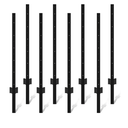 XYADA Fence Posts Sturdy Duty Metal Fence Post,U Post for Fencing in Garden Yard and Outdoor Wire (4FT- 8 Pack)