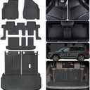 Floor Mats & Trunk mat For 2013-2019 2020 Nissan Pathfinder 2013 Infiniti JX35 2014-2020 Infiniti QX60 TPE All Weather Protection 3 Rows Car Floor Liners & Cargo Liners With Velcro Backrest