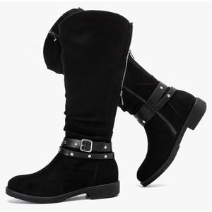 Luoika Women's Extra Wide Calf Knee-High Boots 9