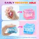 Chridark Ice Cube Fidget Toy for All Ages: 4 Pcs Sensory Squishy Fidget Toys, Square Stress Balls, Classroom Prizes, Anxiety Relief Stress Cube Gift for Kids Teens Adults