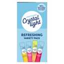 Crystal Light Refreshing Drink Mix Variety Pack, 44 Packets, for Convenient Hydration, Lemonade, Raspberry Lemonade, Peach Iced Tea, Fruit Punch, Natural and Artificial Flavor, Zero Sugar, 4.18 oz (EXP 11/07/27)