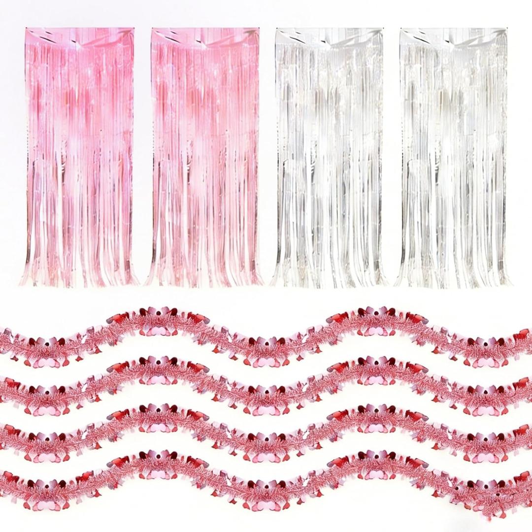 8 Pcs Galentines Garland, Galentines Wall Decor, Galentines Decorations Set, for Best Friend Celebrations, Wedding Anniversaries, Proposals, Family Occasions, and Table and Chair Decorations