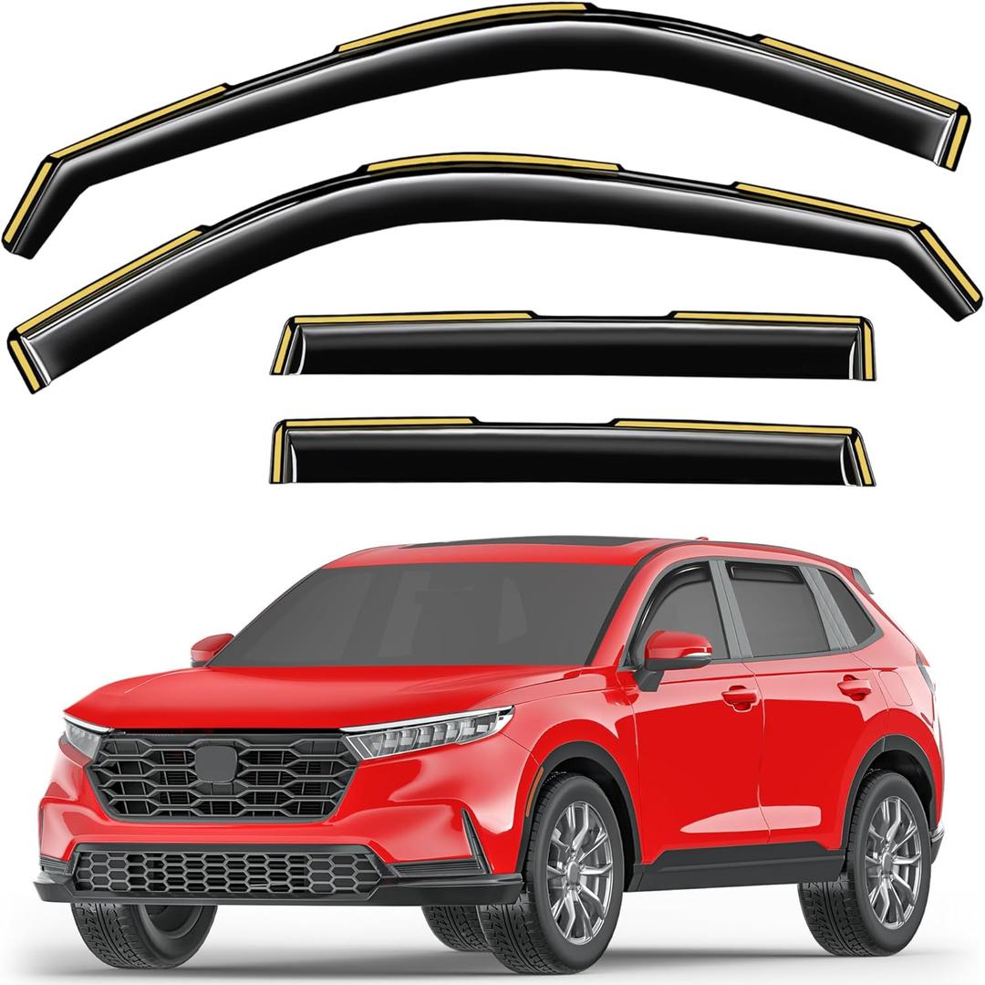 in-Channel Window Rain Guards Fit for Honda CR-V CRV 2023 2024 2025 2026 Extra Durable Window Visors Window Deflectors Vent Visors Vent Shades Car Accessories-4 pcs 2-Q03