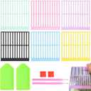 DADERXY 6PCS Diamond Painting Art Ruler for Round Drills with 2PCS Painting Art Pens 2PCS Glue Clays 2PCS Plastic Trays