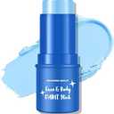 KYDA Blue Face Paint - Light Blue Body Paint Stick for Halloween, Corpse Bride Avatar Sally Cosplay SFX Makeup 2 Pcs