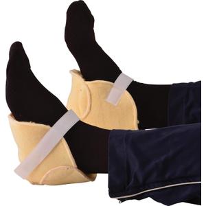 NOVA Heel Protectors with Sheepskin Fleece  Pressure Relief Heel Cushions for Bed Sores, Heel Pain & Ulcers  Soft Breathable Padding, Adjustable Velcro Straps, Washable, Universal Fit, 1 Pair