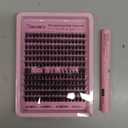 Fluffier Lashes Clusters Kit Wispy Individual Lashes 100D Volume Cluster Eyelash Extensions Kit 1016mm D Curly Lash Extension Kit with Bond and Seal and Lash Tweezers DIY Eyelash Kit by Yawamica