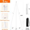JEAWIWI 3PCS White Easel Stand for Wedding Sign Stand, 66 Inch Lightweight Adjustable Art Poster Board Stand for Display Wedding Welcome Sign, Metal Easel Stand for Painting with Portable Bag