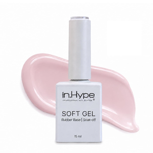 N.HYPE Elastic Rubber Base Coat. UV/LED Curable. Correcting Coating with Enhanced Adhesion. Soak OffÉ (Almond)