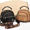Vintage Crossbody Bag for Women Multifunctional Tote with Compartment Adjustable Wide Shoulder Strap Classic Saddle Bag Purse