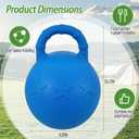 10 Horse Polo Ball with Handle,Fruit-Scented Horse Stall Toys Blast-Resistant Slow-Rebound Rubber Jolly Ball for Horses Relieves Boredom Stable Interactive Entertainment (Blue)