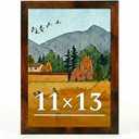 2 x 11x13 Picture Frame for Wall Display, 11x13 Brown Picture Frame with Shatter Resistant Plexiglass, Stable and Sturdy 11 x 13 Poster Frame for Wall Display, Handpicked Gift Collection, 1 Pack