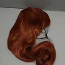 Morvally 23" Long Wig Big Wavy Heat Resistant Synthetic Straight Hair with Bangs for Cosplay Costume Halloween Party (Auburn)